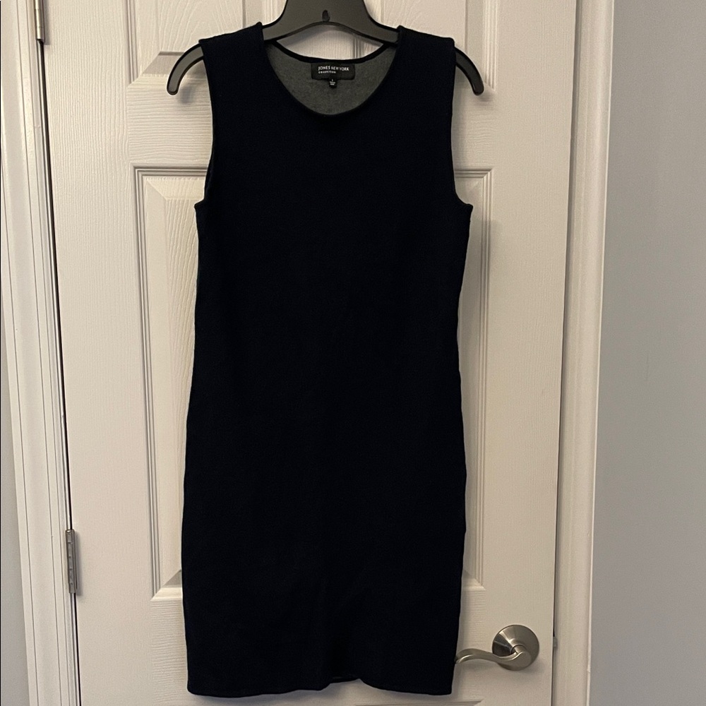 Jones New York Navy sleeveless Sweater Dress size large